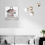 Blush and Make Up Brush - Graphic Art on Canvas