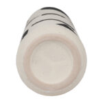 Boho 15'' Stoneware & Suar Wood Vase in Ivory with Black Geometric Pattern - Decorative Ceramic Accent for Home, Office, Bedroom, or Living Room Decor - Image 8