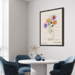 Bouquet of Peace (Flower Bouquet With Hands) Pablo Picasso Floral- Framed Canvas Print Wall Art Work