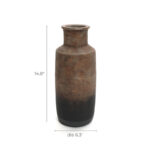 Brown Ombre Terracotta Narrow Inch Tall Vase - Image 5