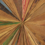 Brown Teak Wood Handmade Radial Starburst Wall Decor 39" x 1" x 18" - Image 7