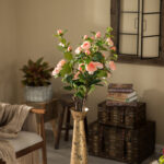 Brushed Paint Unique Straight Vase Design Metal Decorative Floor Vase, Flower Holder - Image 8