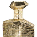 Burdetta Modern Decorative Metal and Aluminum Vase with Sculptural Geometric Neck and Textured Glam Design - Image 2