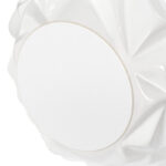 Carneal 6" White Geometric Ball Ceramic Table Vase - Image 3
