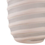 Carved Glass Home Decor Vase - Tall Modern Flower Vase With Ribbed Silhouette - Statement Vases For Floral Arrangements Accent - Ivory - Image 3