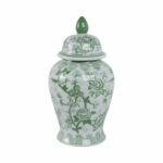Ceramic Chinoiserie Ginger Jar Decorative Lidded Vessel in Classic Oriental Style - Image 8