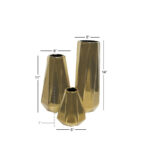 Ceramic Faceted Geometric Decorative Vase Set - Image 4