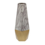 Ceramic Faux Marble Decorative Vase with Base - Image 6