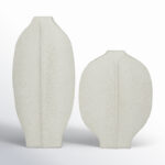 Ceramic Textured Decorative Vase Set - Image 2