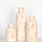 Ceramic Vase 3 Piece Set, Farmhouse Decor Ceramic Small Vase For Country Home Decoration, Decorative Vase For Flowers