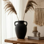 Ceramic Vase Handcrafted Double Handle Decorative Accent - Image 3