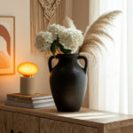 Ceramic Vase Handcrafted Double Handle Decorative Accent - Image 5