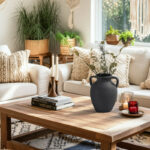 Ceramic Vase Handcrafted Double Handle Decorative Accent - Image 6