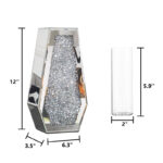 Cerrie 12" Glass Table Vase With Water Holder Container - Image 4