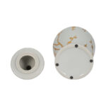 Chinoiserie Jar Stoneware Ceramic Cherry Blossom Pattern Glossy Traditional Style for Home Office Bedroom Living Room Decor - 14" White - Image 7