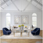 Chinoiserie Vase Stoneware Ceramic Floral Detailing 9" Blue and White for Home Office Bedroom Living Room Decor - Image 4