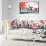 Cityscape " Couples Walking In London " Painting Print