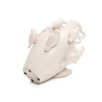 Classic White Ceramic Modern Birds 14.4-Inch Tall Vase - Image 8