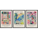 Classical Artwork Colorful Abstract Still Life Henri Matisse Modern Pictures Framed Canvas 3 Pieces Set Print Wall Art - Image 8