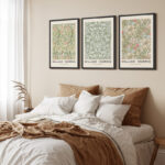Classical Artwork Sweet Briar, Sunflower, Golden Lily - Floral Botanical Framed Canvas 3 Pieces William Morris Print - Image 7