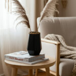 Claudene Boho Stoneware Ceramic Vase with Handwoven Detailing and Geometric Design - Modern Decorative Accent for Eclectic Interiors. - Image 4