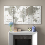 Clyatt " Old World Map " 3 - Pieces