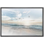 Coastal Beach Sunrise on The Beachy Scene Seagull Coastal Modern Large Canvas Print Wall Art Bedroom Decoration - Image 3