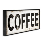 Coffee Typography Vintage Sign by Jennifer Pugh - Textual Art Print