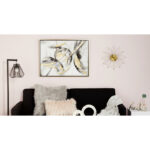 CosmoLiving by Cosmopolitan Gold Canvas Abstract Framed Wall Art with Gold Frame - Image 3