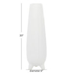 Cosmoliving By Cosmopolitan White Ceramic Contemporary Vase - Image 5