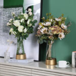 Crichlow Clear & Gold Glass Table Vase (Set of 2) - Image 2