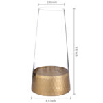 Crichlow Clear & Gold Glass Table Vase (Set of 2) - Image 4
