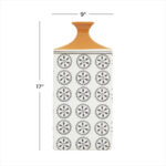 Cyree Ceramic Floral Decorative White Vase with Orange Tops - Image 5