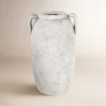 Daffodil Cole And Ceramic Antique Style Textured Vase With Handles