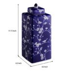 Daouia 17.72" Handmade Blue White Chinoiserie Ceramic Ginger Jar/ Table Vase - Image 5