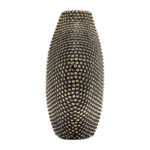 Dasan Modern Black and Gold Studded Stoneware Vase - Image 7