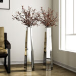 DeGrailly Handmade Glass Floor Vase (Set of 2)