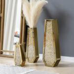 DeGrailly Handmade Mirrored Glass Floor Vase - Image 6