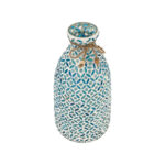 Decorative Glass Vase with Textured Pattern and Rustic Twine Accent - Image 2