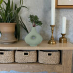 Decorative Stoneware Ceramic Vase with Sculptural Donut Shape and Boho Modern Design for Artistic Accent Styling and Contemporary Shelf or Tabletop Display - Image 2