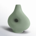 Decorative Stoneware Ceramic Vase with Sculptural Donut Shape and Boho Modern Design for Artistic Accent Styling and Contemporary Shelf or Tabletop Display - Image 5