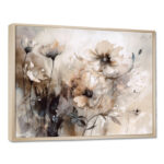 Delicate Warm Floral Impressions - Floral Wall Decor - Image 2