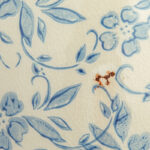 Dolohov Round Decorative Terra-cotta Vase with Transferware Pattern - Image 3