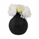 Dugg Textured Ceramic Glam Decorative Vase, Modern Accent for Stylish Display - Image 2