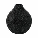 Dugg Textured Ceramic Glam Decorative Vase, Modern Accent for Stylish Display