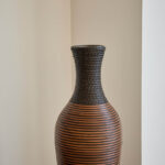 Eibhinn 39" Tall Floor Vase, Two-tone Hand Woven Rattan Finish, Large Flower Decorative Vase - Image 3