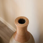 Eibhinn Hand Woven Rattan Floor Vase, Tall Vase, Two-Tone Finish, Flower Decorative Vase - Image 5