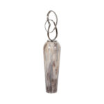 Elegant Metal Vase with Sculptural Accent Modern Glam Iron & Aluminum Decorative Accent - Image 7