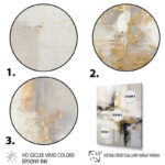 Essential Bliss Minimalism Abstract Gold Painting - Grey Abstract Painting Canvas Print - Image 4