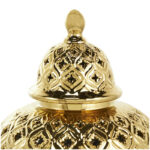 Estarlin Ceramic Decorative Jars with Geometric Cutout Design and Lid - Image 4